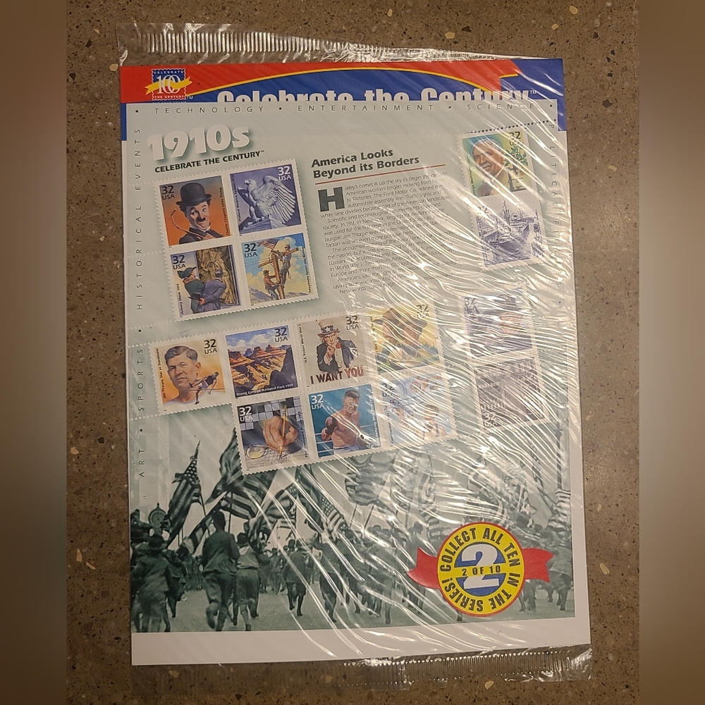 Celebrate the Century 1910s - Sheet of Fifteen 33 Cent Stamps - USPS SEALED SET